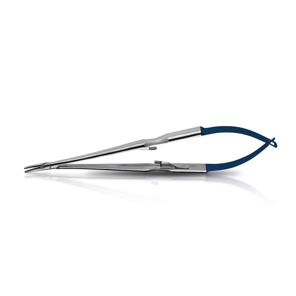 Castroviejo Nadelhalter Rockhard blau gebogen LiquidSteel 18,0 cm, Stück