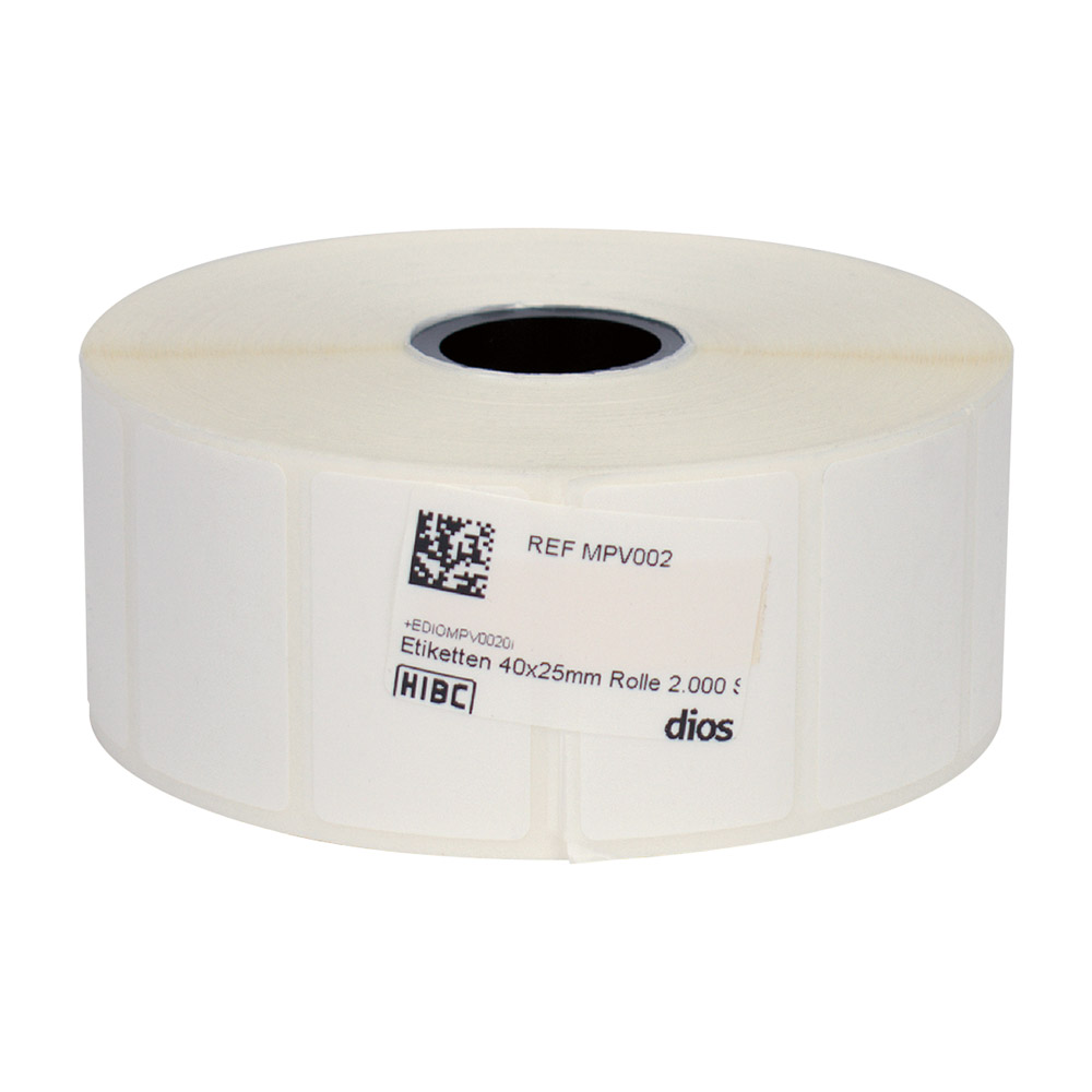 Haftetiketten Dios 40 x 25 mm, 2000 Stück