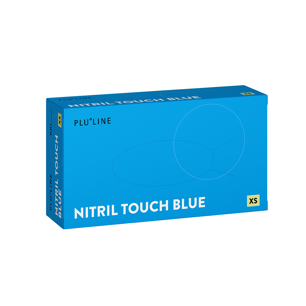 PLULINE Nitril Touch Handschuhe blue Gr. XS, 100 Stück