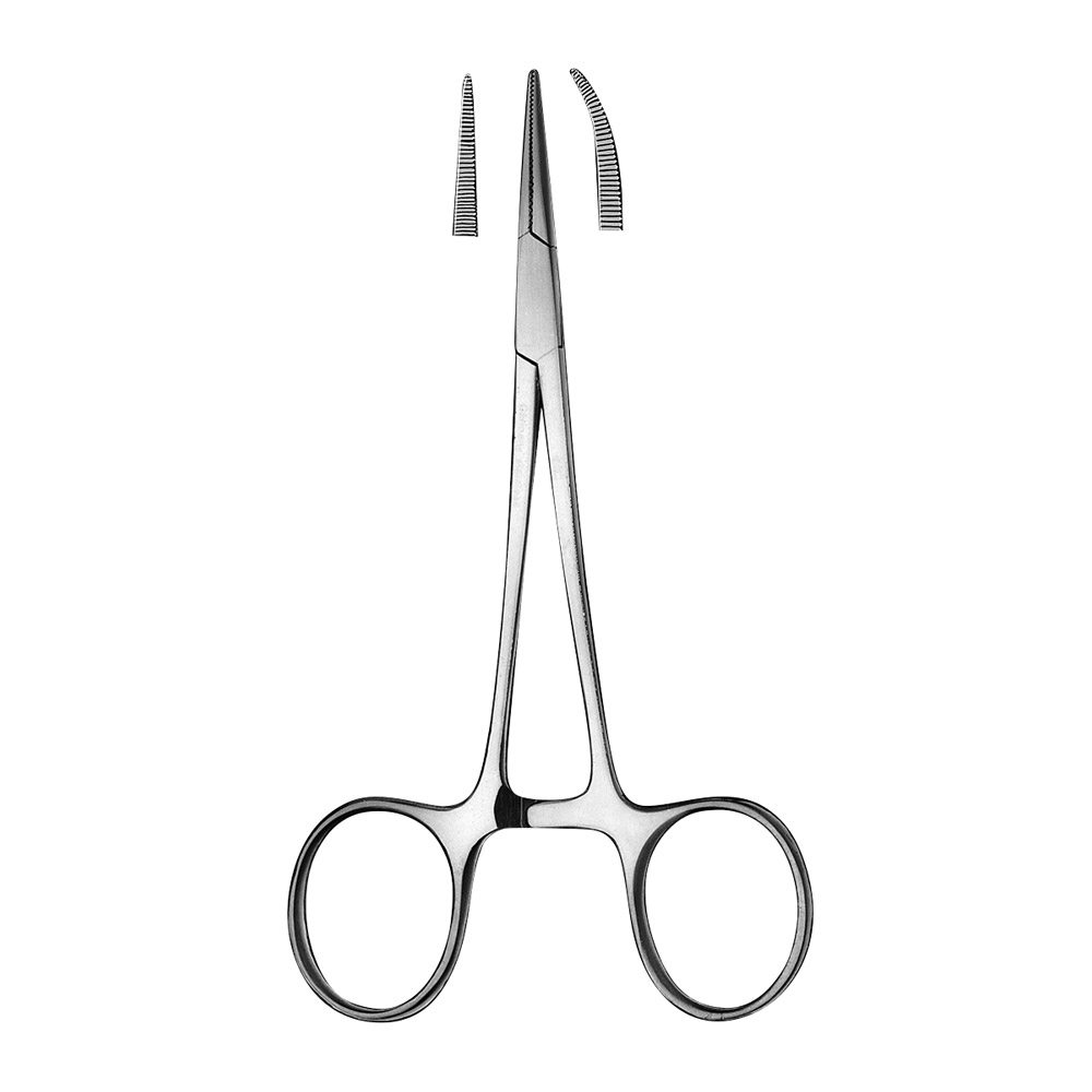 Mosquito Klemme 12,5cm gebogen, Stück