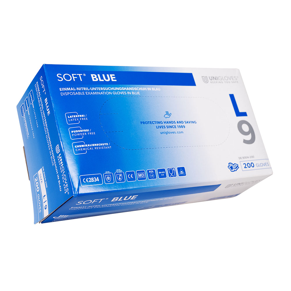 Soft Blue Nitril Handschuhe latexfrei XL, 200 Stück