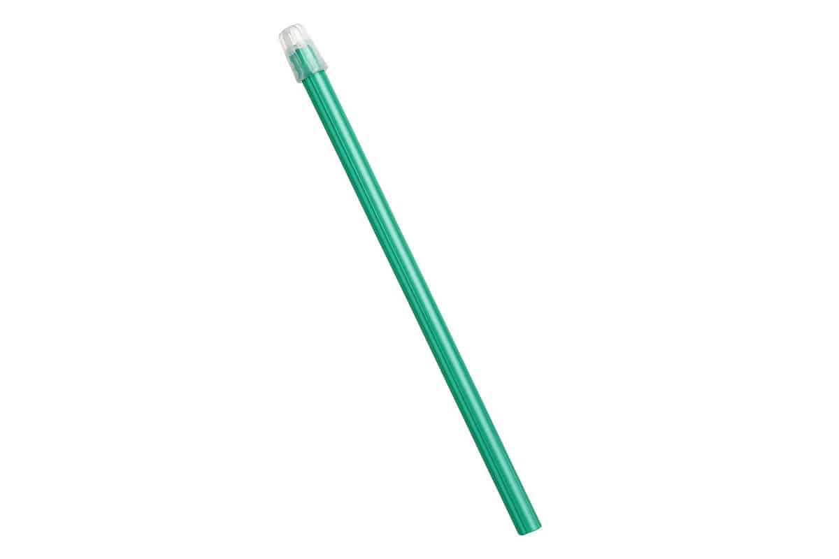 TOP FLEX PLUS Speichelsauger 145 mm abnehmbare Kappe dunkelgrün, 100 Stück Packung