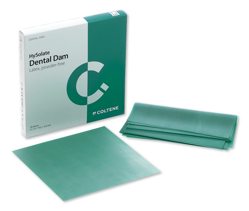 HySolate Latex Dental Dam dünn 152 x 152 mm grün, 36 Stück