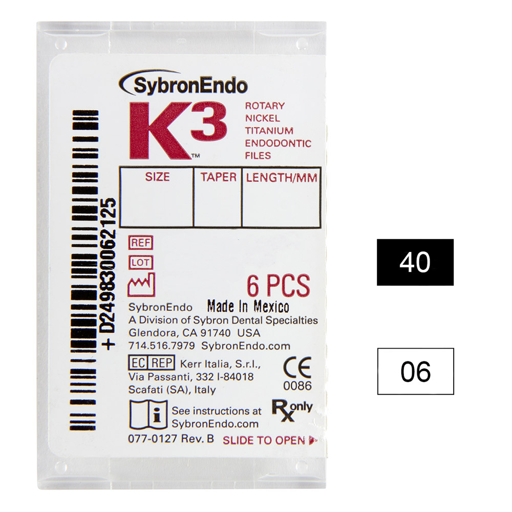 K3 NiTi-Files .06 Gr.40 21 mm, 6 Stück