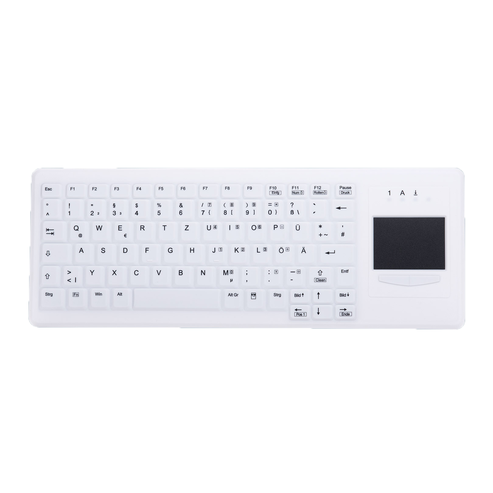 Tastatur mit Touchpad Kabel weiß Active Key