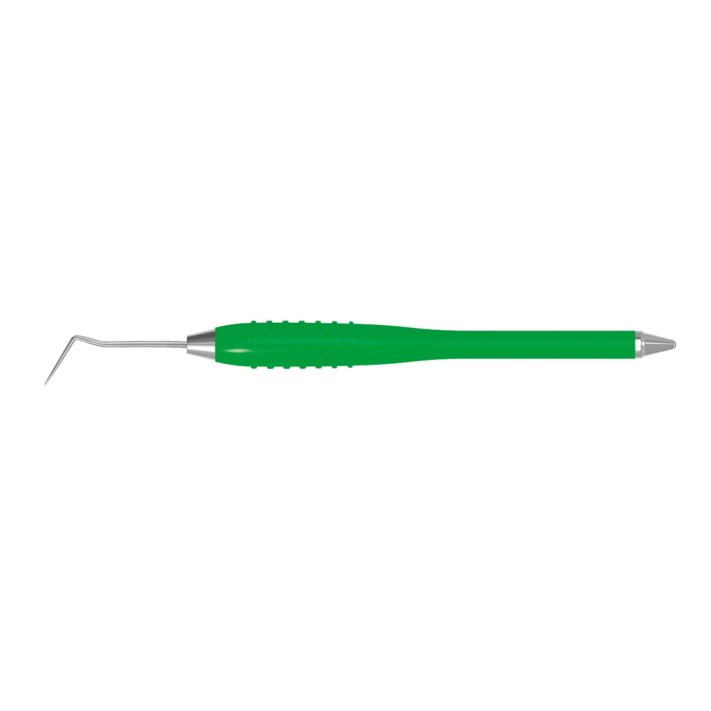 Zahnsonde Figur 9 1091/33 LiquidSteel standard Colori Silikongriff grün, Stück