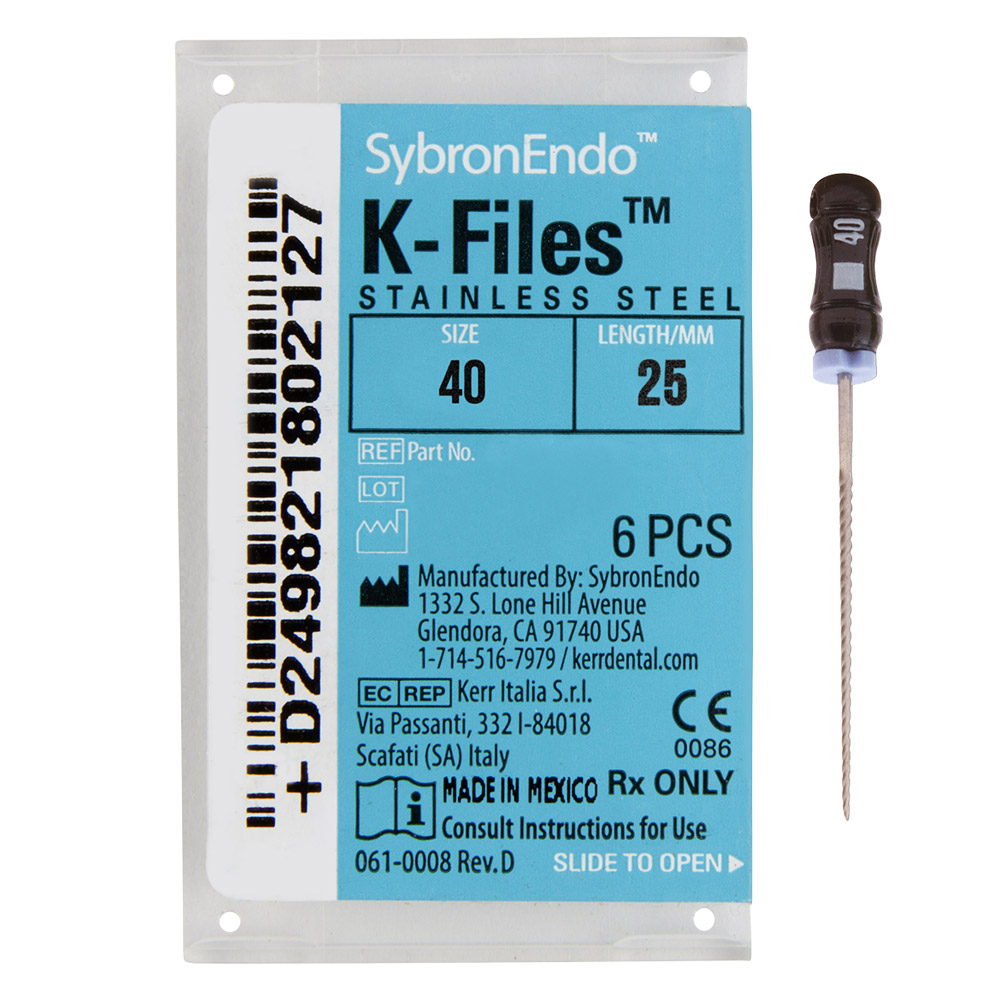 K-Feilen 040 25 mm, 6 Stück