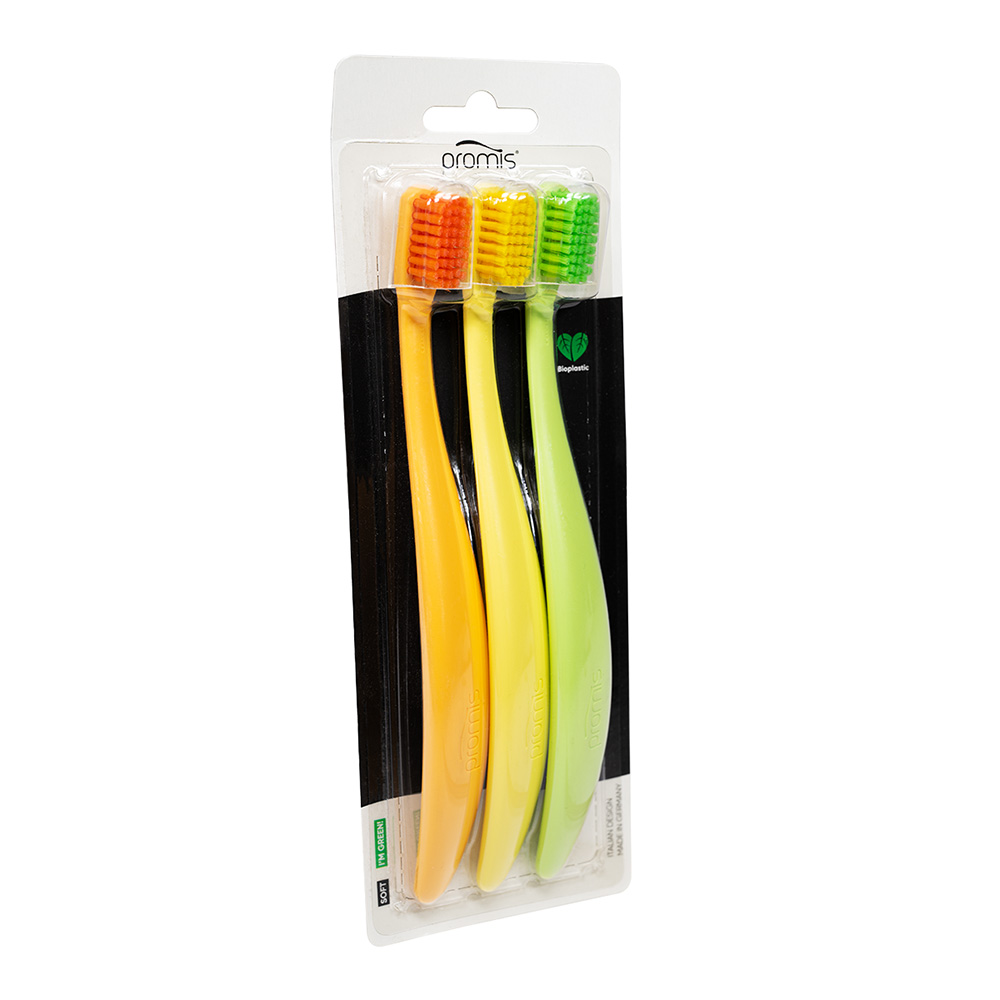 Promis Zahnbürsten Colored Trio, 3 Stück