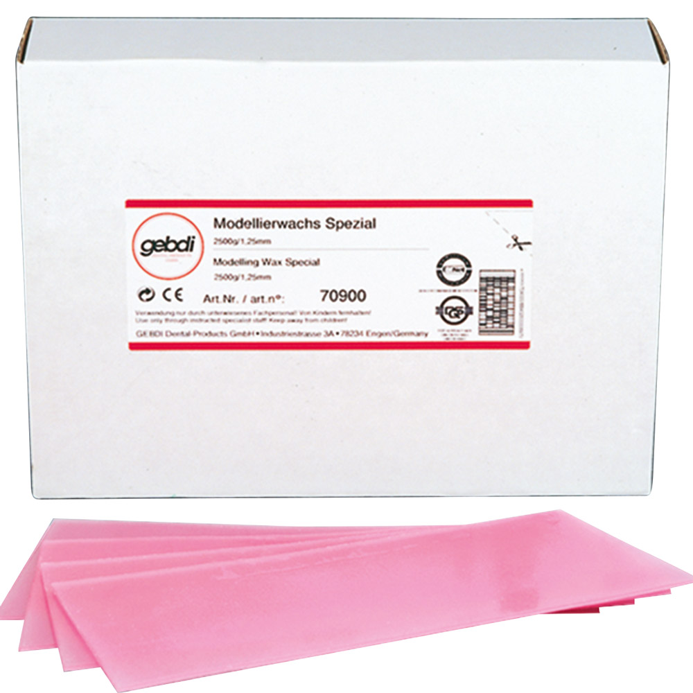 Modellierwachs Platten spezial mittel 1,25 mm, 2,5 kg