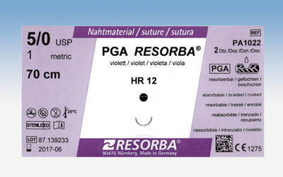 Resorba PGA violett 4/0 HR17, 24 Stück