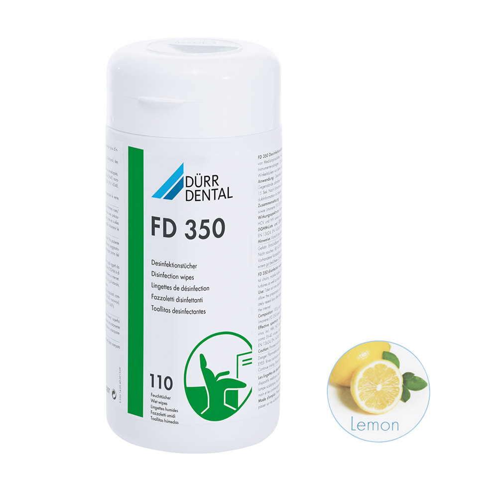 FD 350 Desinfektionstücher lemon, 12 Beutel Nachfüllpackung