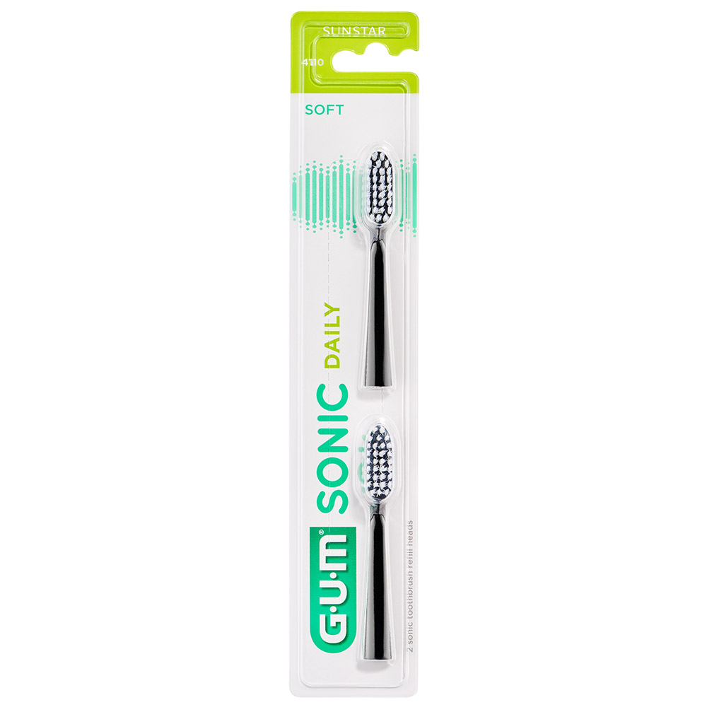 Gum SONIC Daily Ersatzbürste schwarz,2 Stück