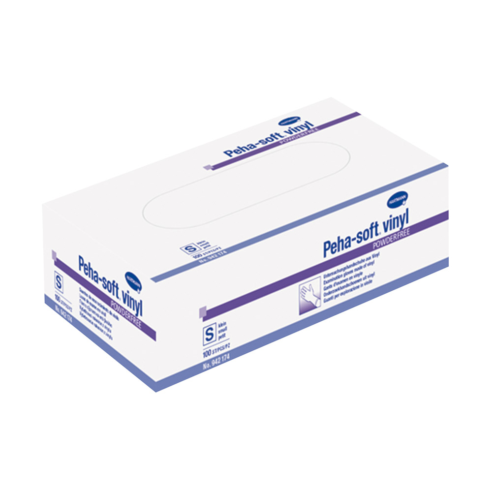 Peha-Soft Vinyl Handschuhe puderfrei klein , 100 Stück