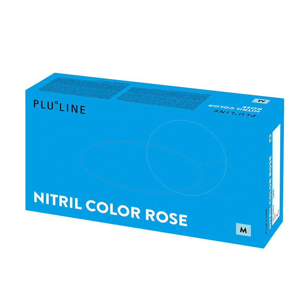 PLULINE NITRIL COLOR rose Gr. S, 100 Stück