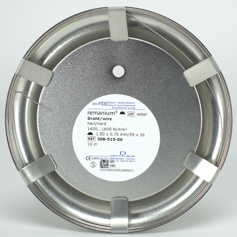 Remanium Draht hart halbrund 1,50 x 0,75 mm, 10 m