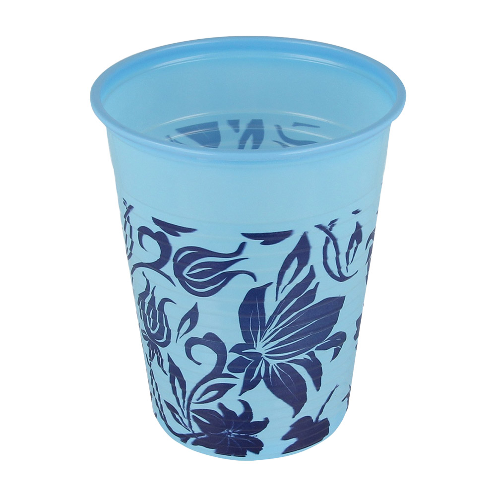 Monoart Trinkbecher Flower 180 ml blau, 1000 Stück