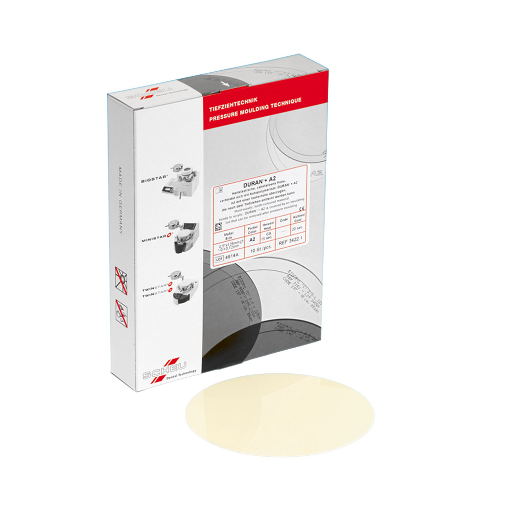 Duran+ Tiefziehfolie rund A2 pd 125 x 0,50 mm, 10 Stück