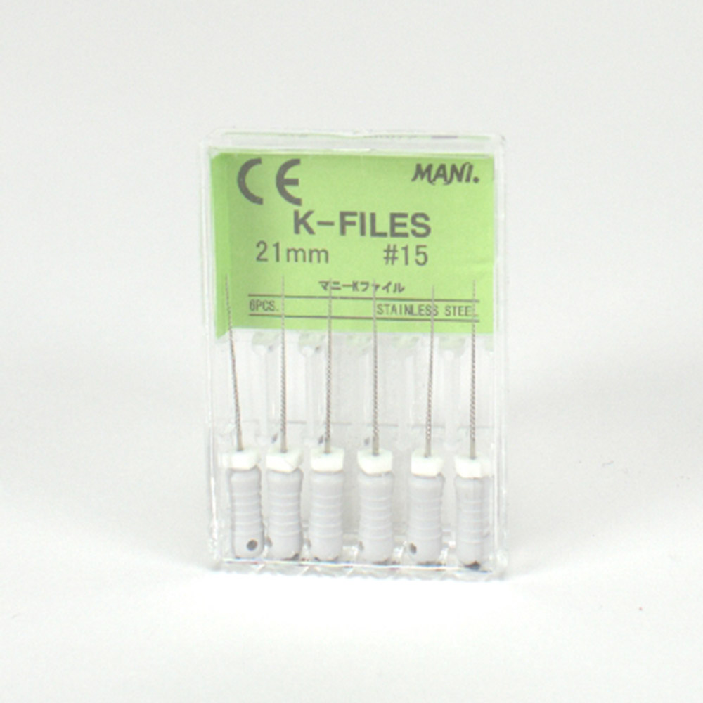 Mani K-Feilen 21 mm, Gr. 15, 6 Stück