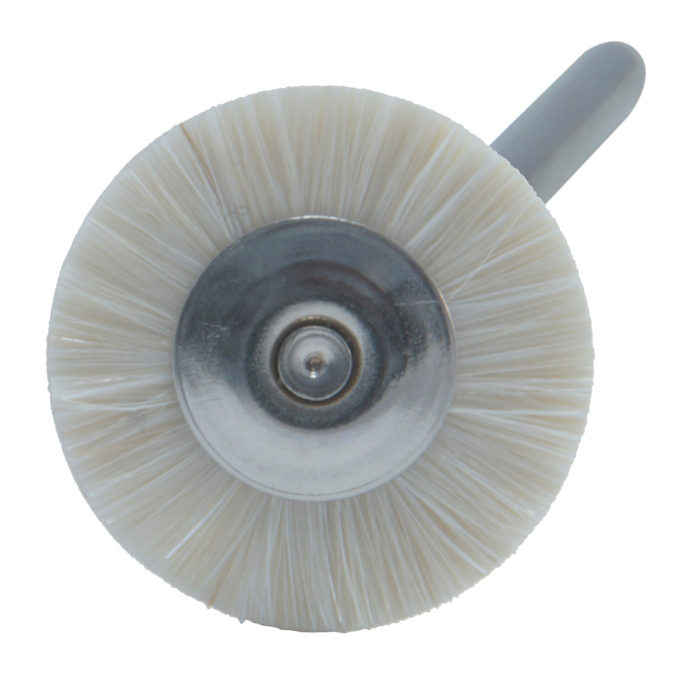 Mini-Bürstchen Ziegenhaar 19 mm weiß, 144 Stück