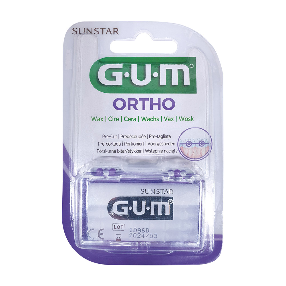 GUM Orthodontic Wachs transparent, 24 Stück
