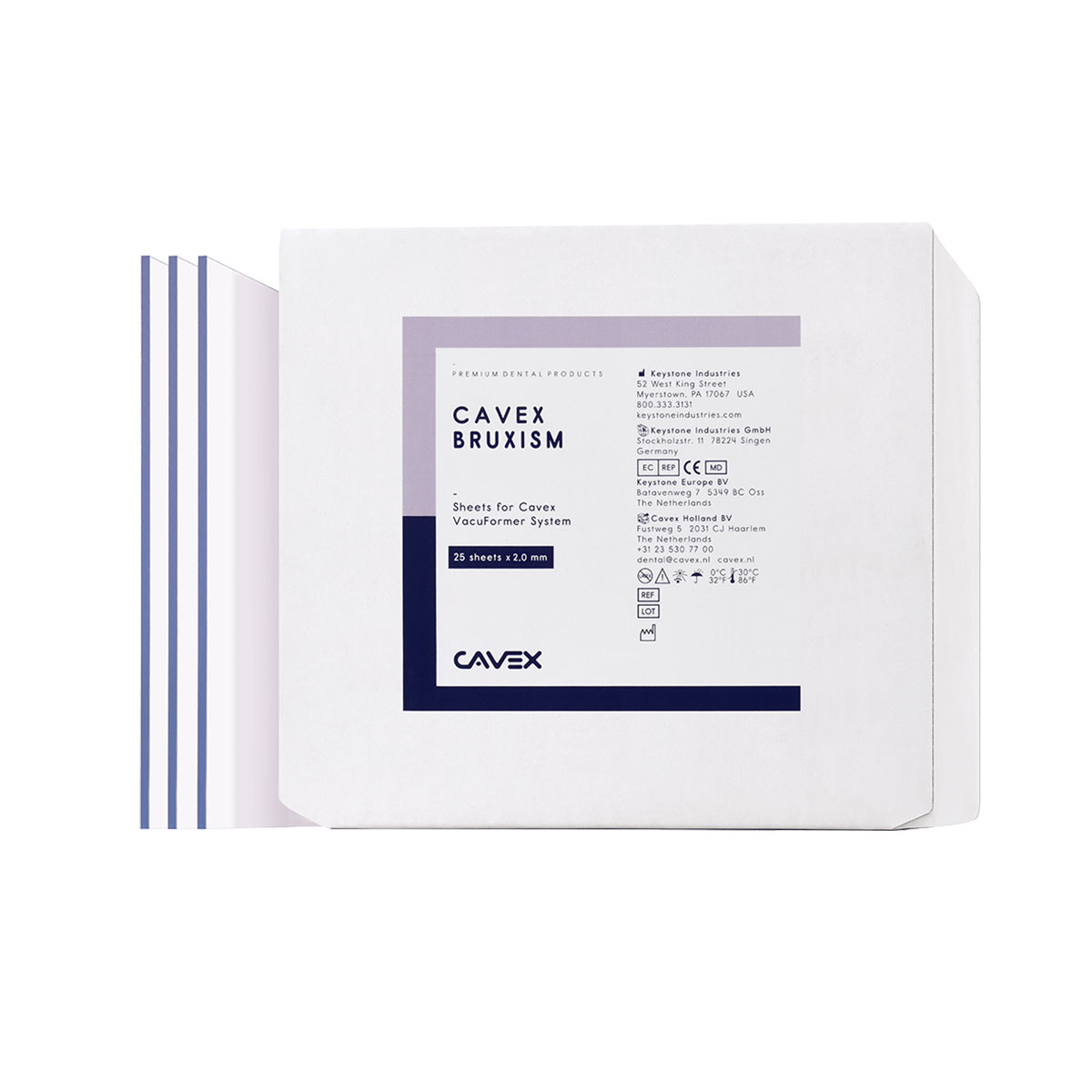 Cavex VF Tiefziehfolie Bruxism 125 x 125 mm 2,00 mm, 25 Stück