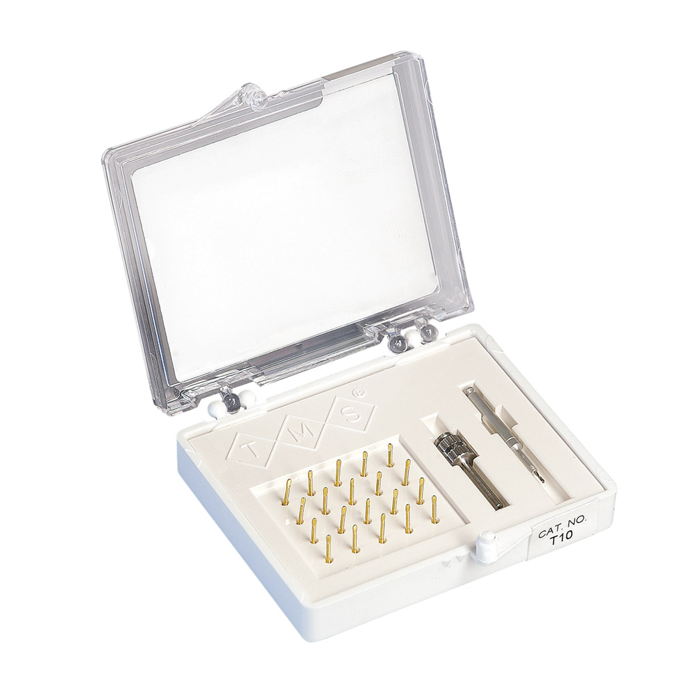 TMS Doppelstifte Minim 0,525 mm T10 silber 20 Stück + Zubehör, Set