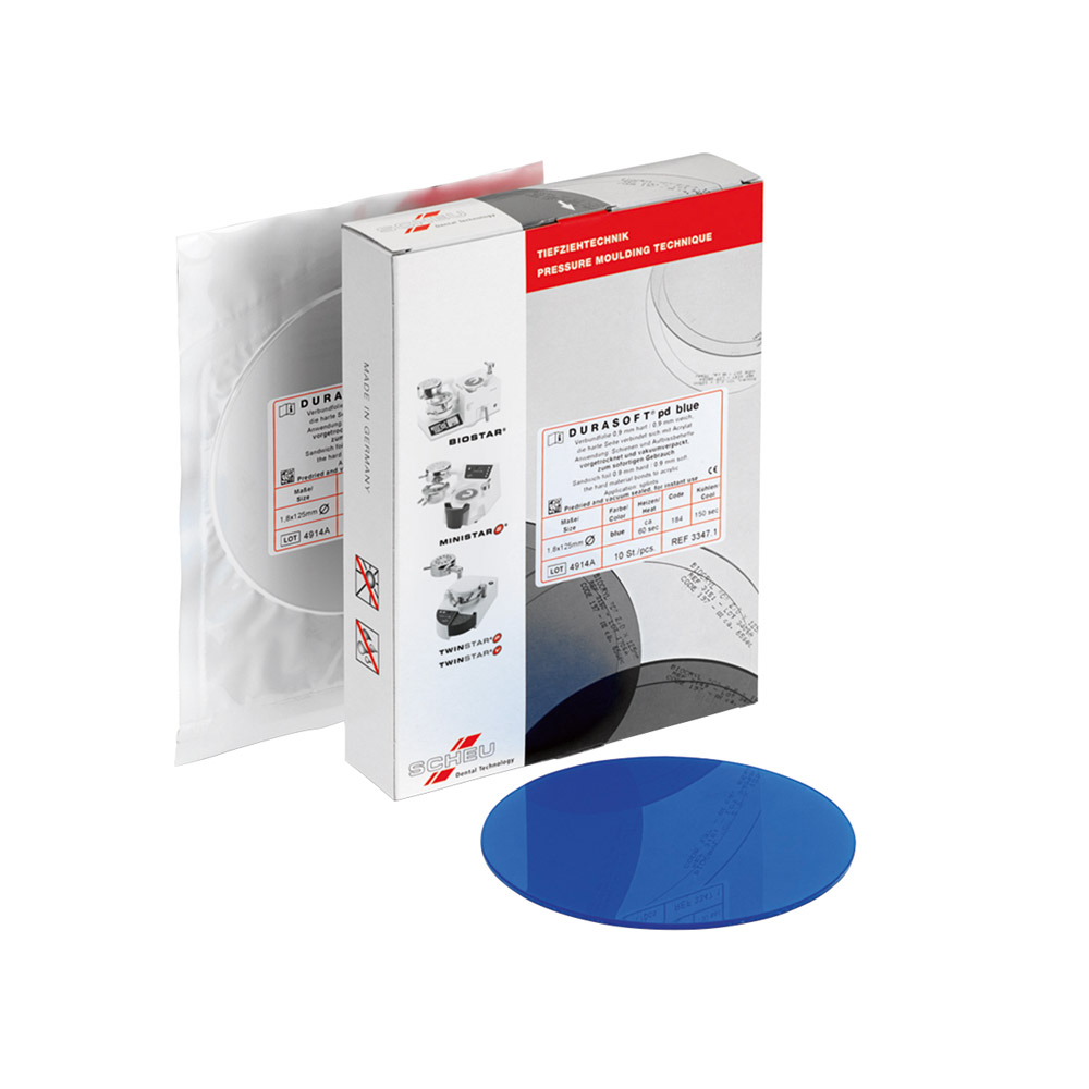 Durasoft blue pd Tiefziehfolie 125 x 1,80 mm, 10 Stück