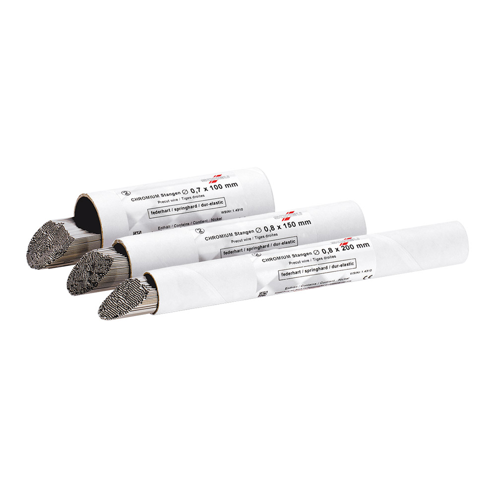 Chromium Draht federhart 0,90 mm 200 mm, 500 g