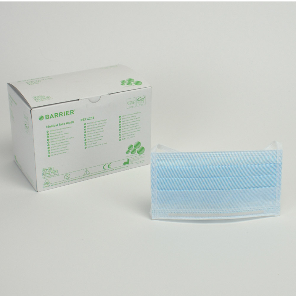 Barrier OP-Maske Standard Hypoallergen blau, 60 Stück
