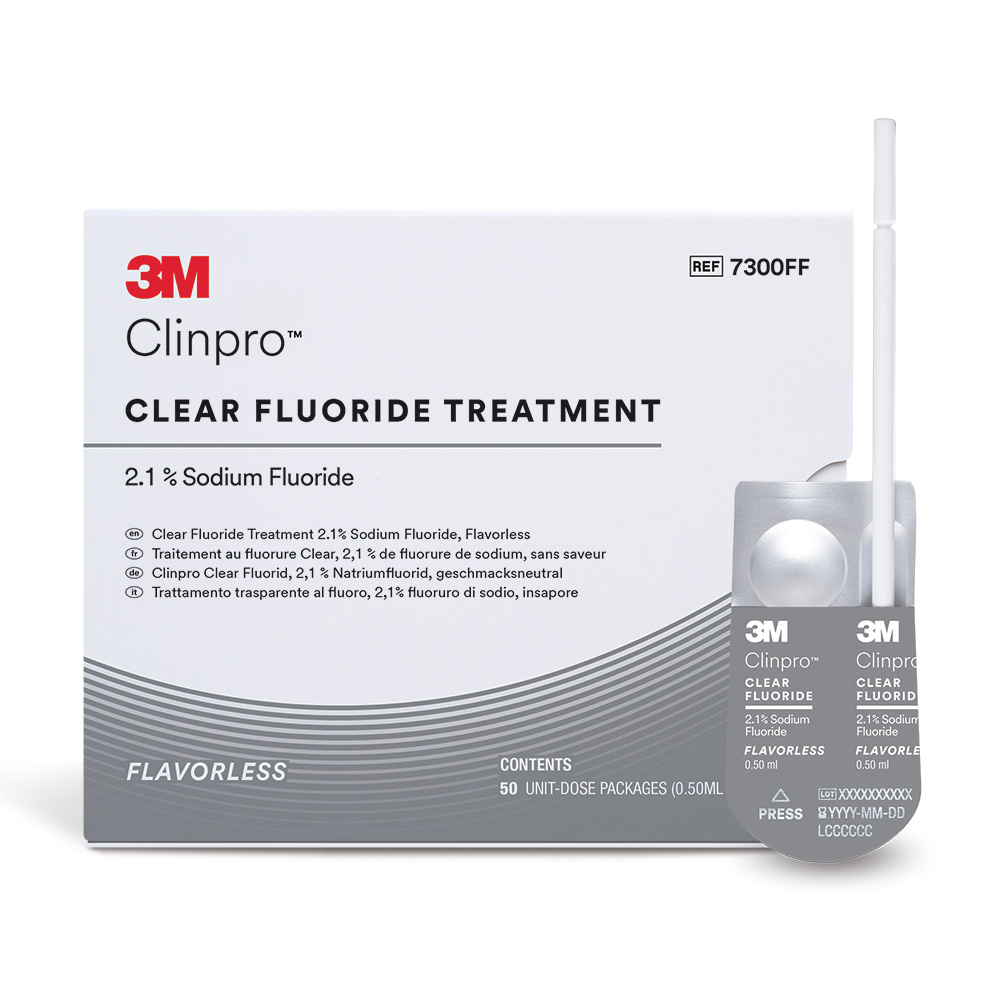Clinpro Clear Fluorid Neutral L-Pop, 50 x 0,5 ml Packung
