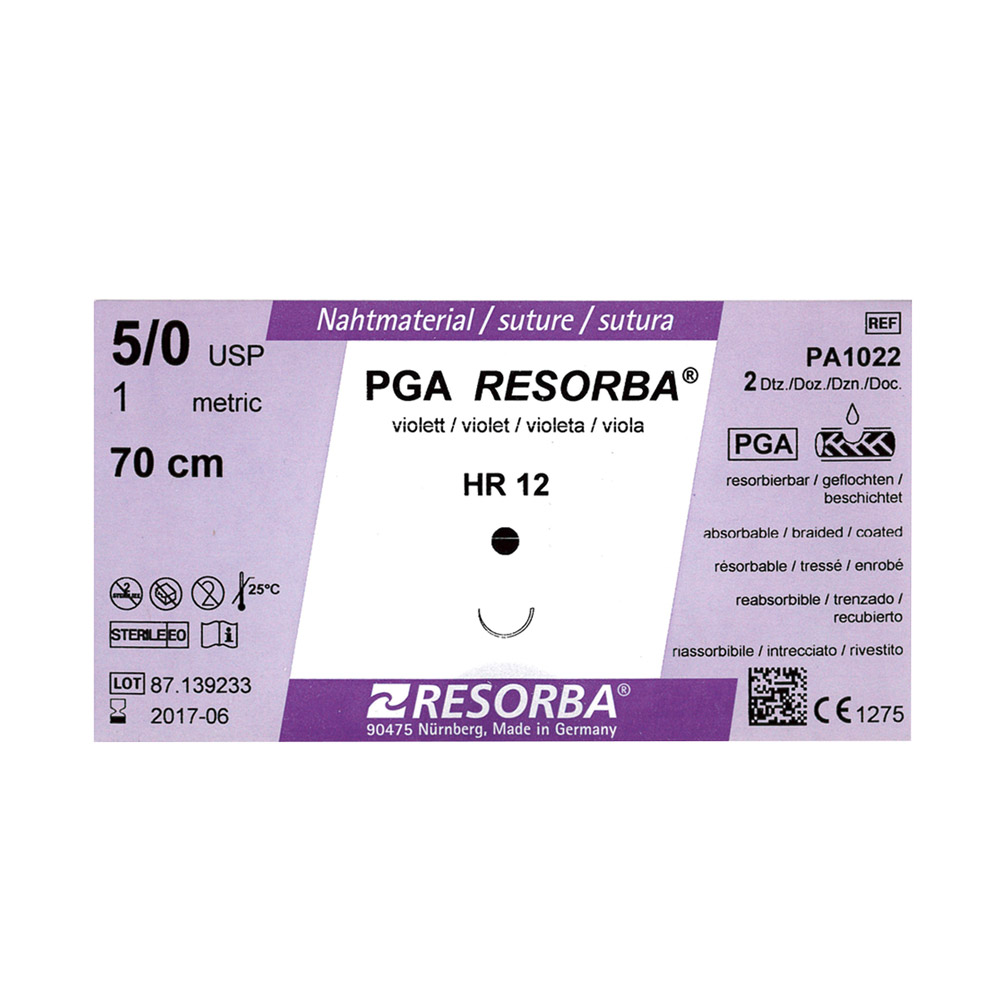 Resorba PGA violett 4/0 DS18, 24 Stück