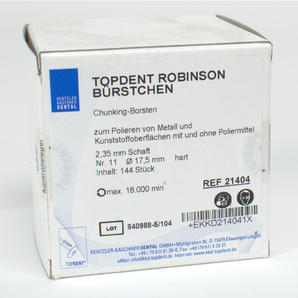 Robinson Bürsten Handstück Nr. 11 hart, 144 Stück