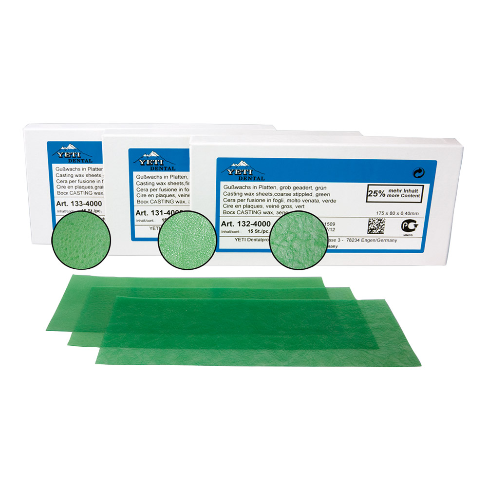Gusswachs Platten fein geadert 0,60 mm, 15 Stück