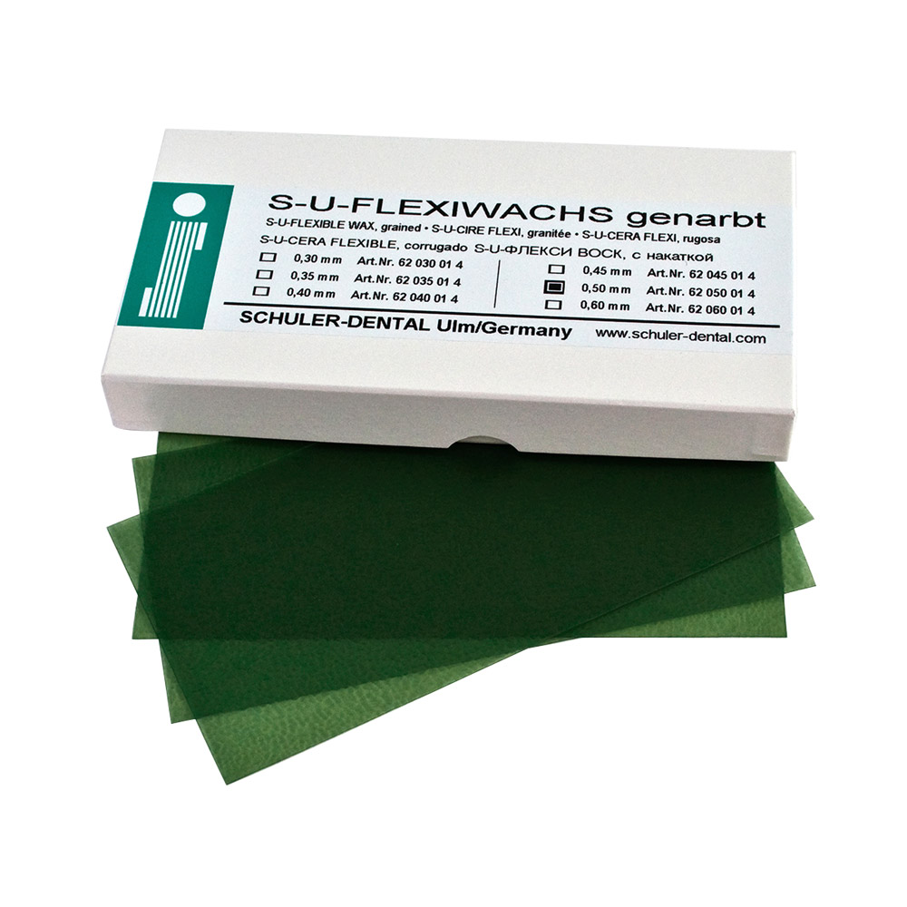 Flexiwachs Tafeln S-U genarbt 0,60 mm, 15 Stück