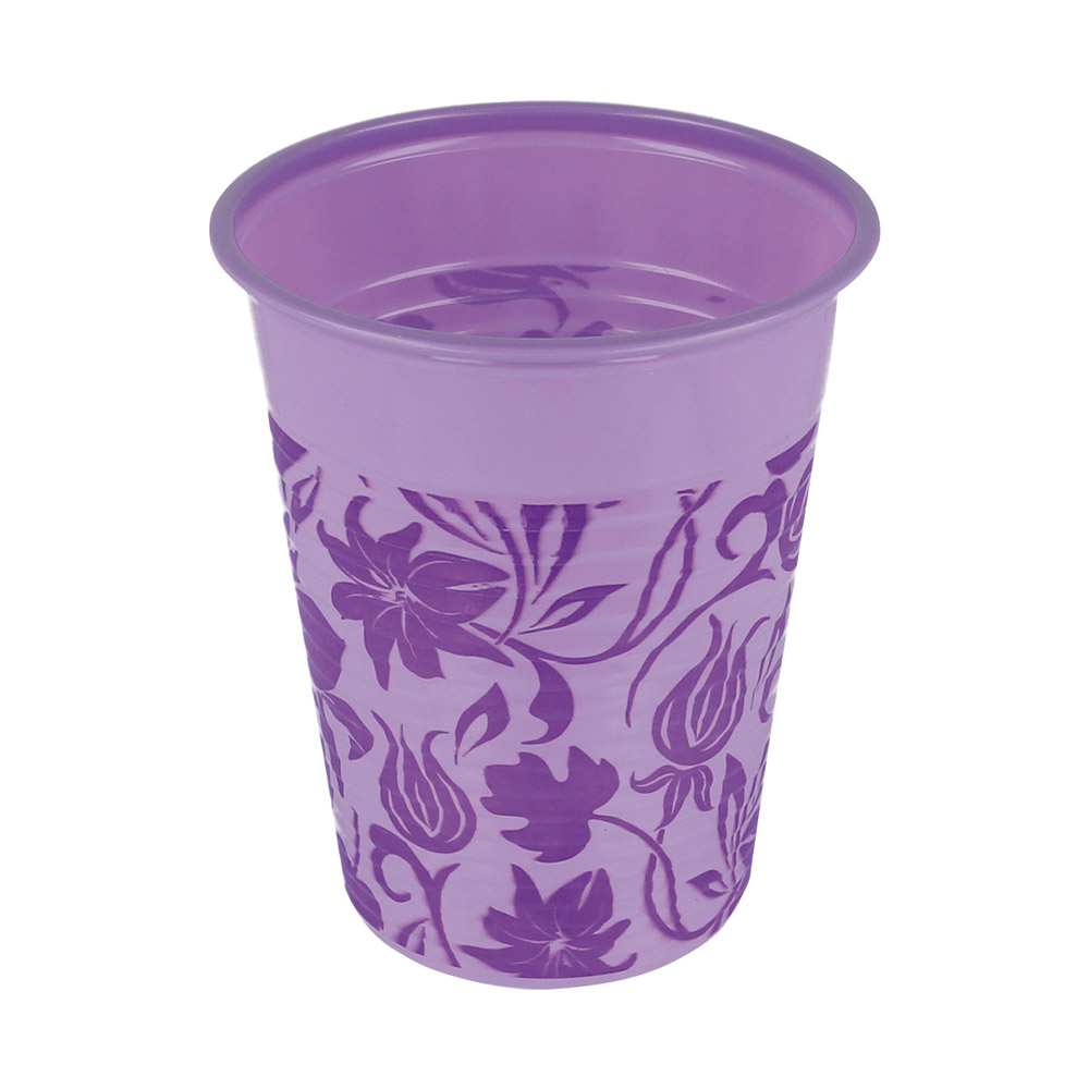 Monoart Trinkbecher Flower 180 ml lila, 1000 Stück