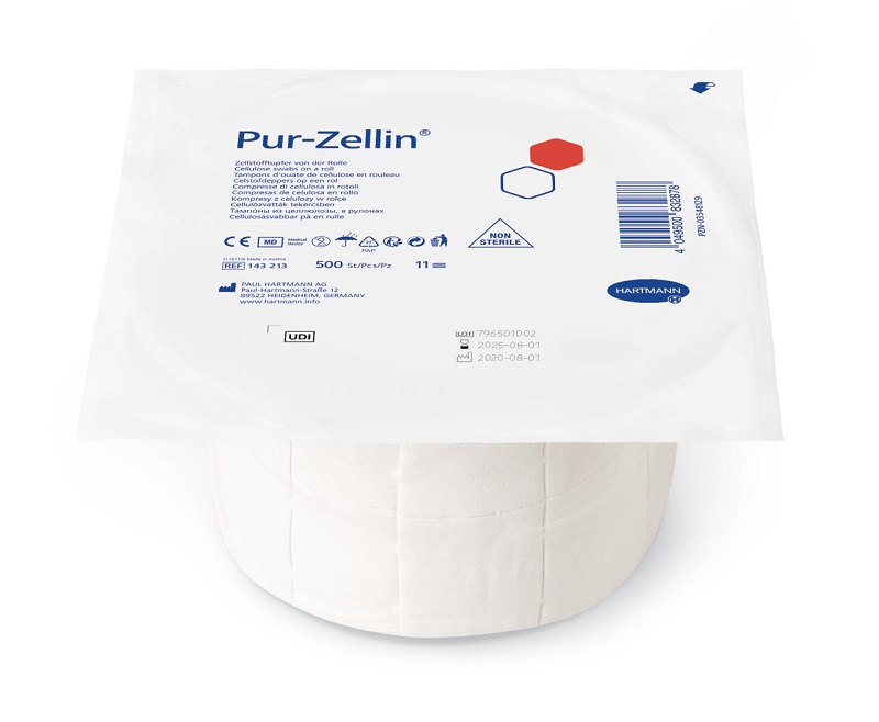 Pur-Zellin 4 x 5 cm unsteril, 500 Stück Packung