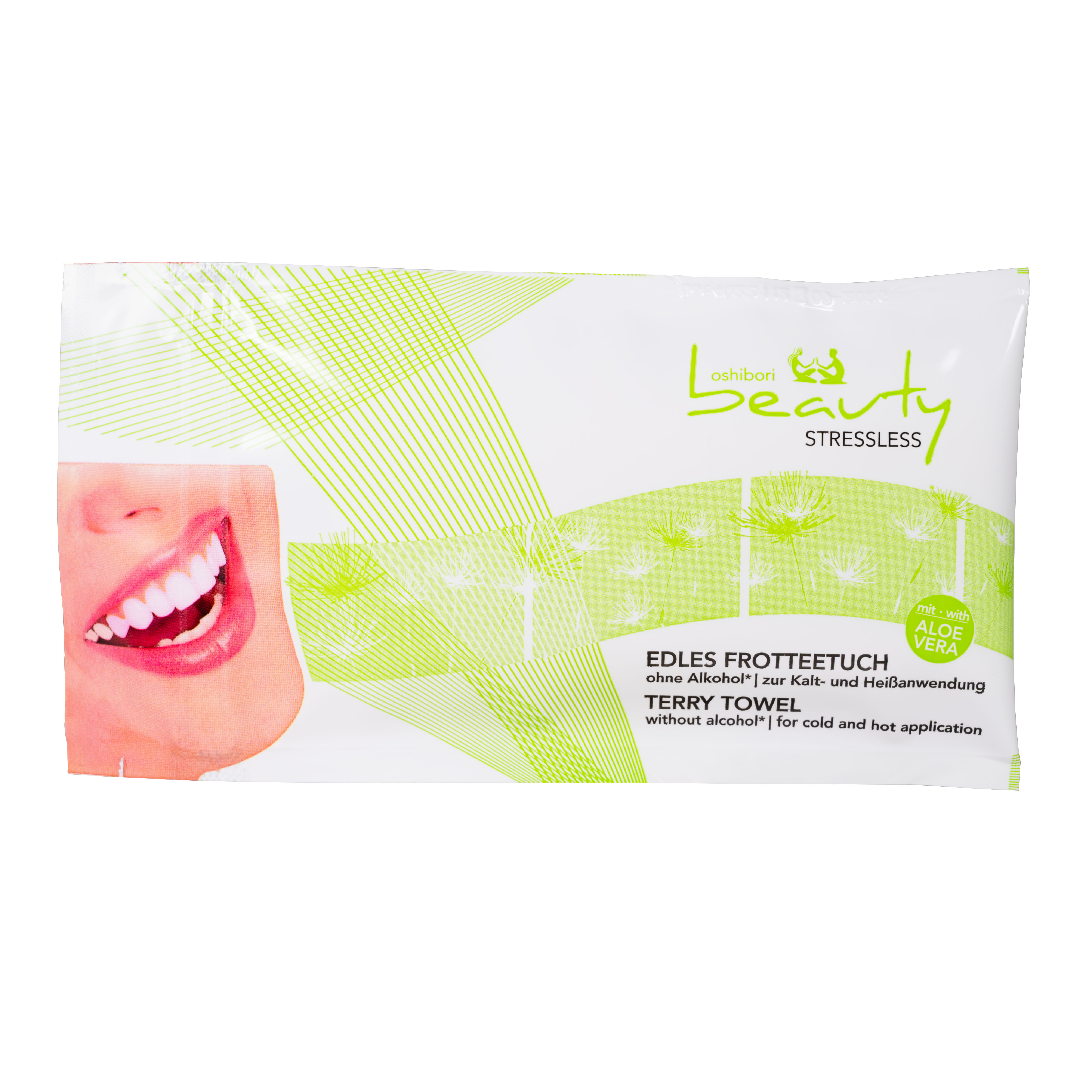 Oshibori beauty stressless aloe vera Handtuch, Stück