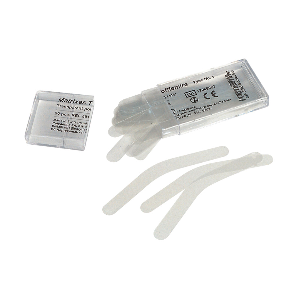 Tofflemire Matrizen transparent 5,5 mm, 50 Stück