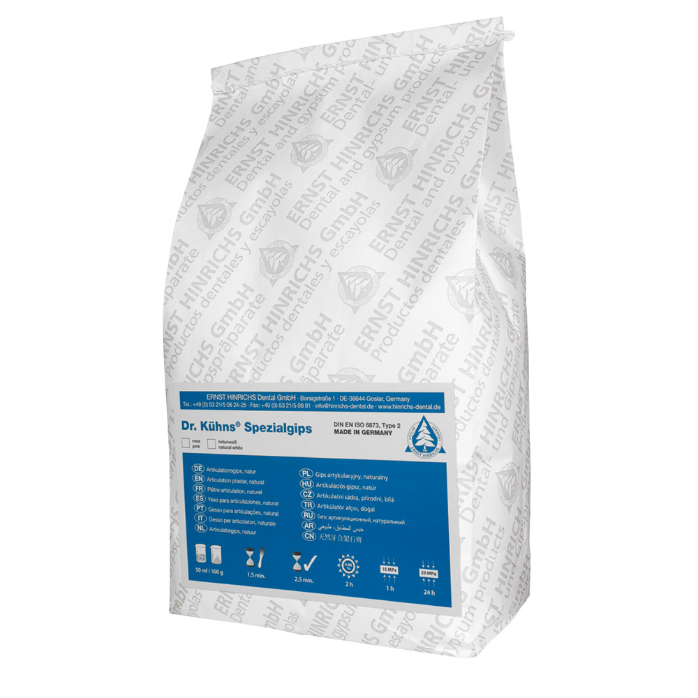 Dr. Kühns Spezialgips weiß, 25 kg Sack