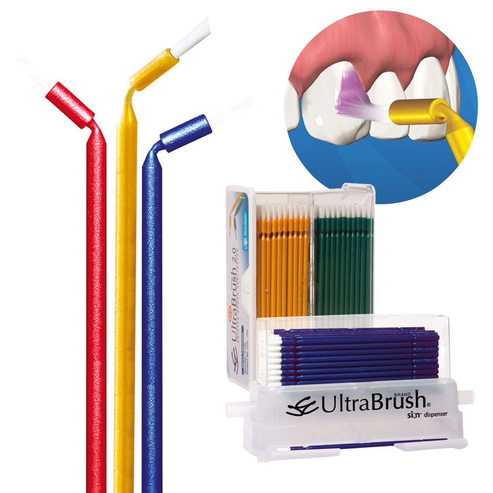Ultrabrush fine orange/blue, 2 x 100 Stück