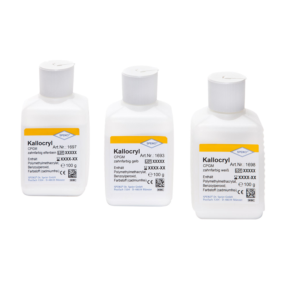 Kallocryl CPGM Pulver elfenbein, 100 g