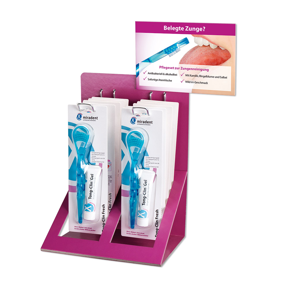 Tong-Clin Fresh Zungenreiniger + Gel, Display 9 Stück