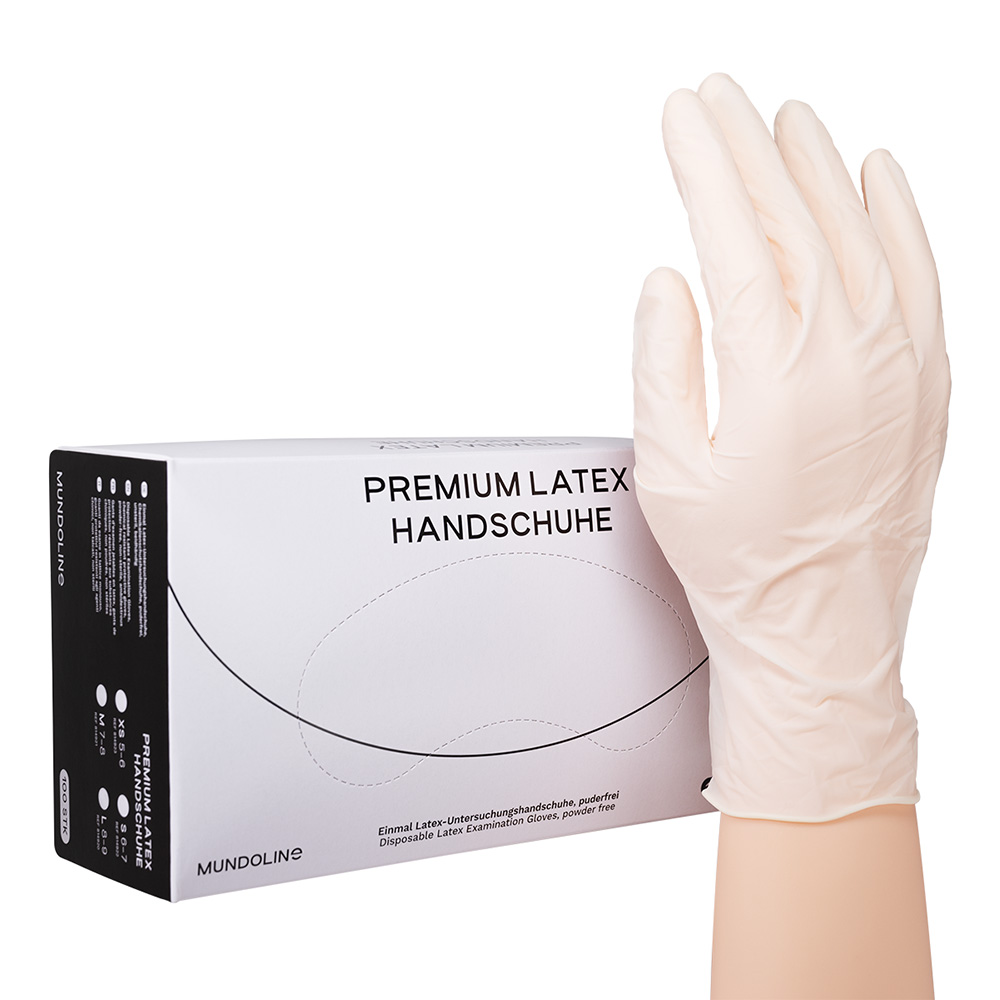 Mundoline LatexHandschuhe Premium Gr. XS, 100 Stück