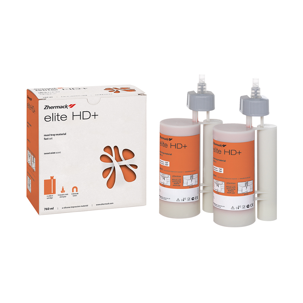 Elite HD+ Tray Material maxi Fast, 6 x 380 ml + 2 Mixing Tips Lockers