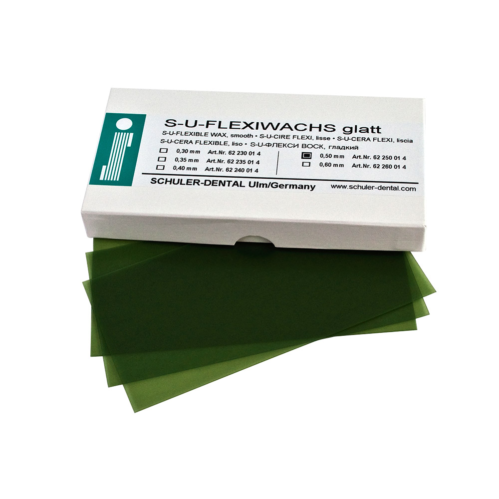Flexiwachs Tafeln S-U glatt 0,40 mm, 15 Stück