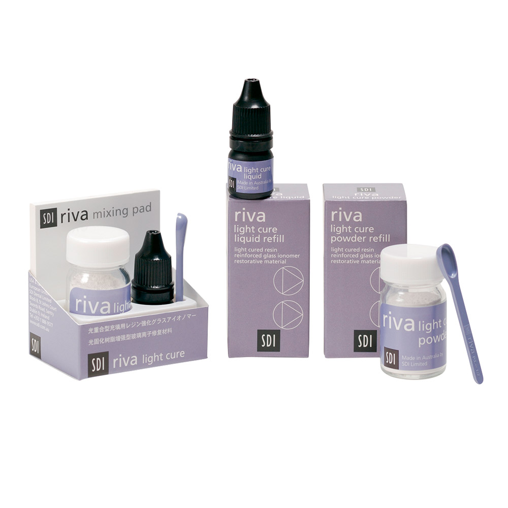 Riva light cure A3, Pulver + Liquid Kit