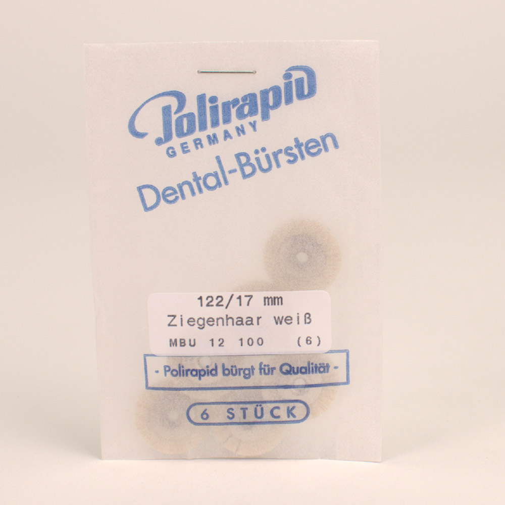 ZR Bürste unmontiert Ziege weiß ø17 mm, 6 Stück