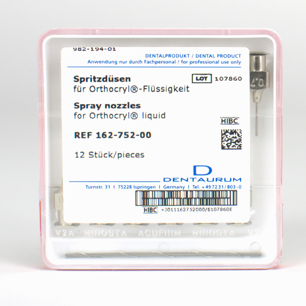 Orthocryl Pulver Spritzdüse für Flüssigkeit, 12 Stück