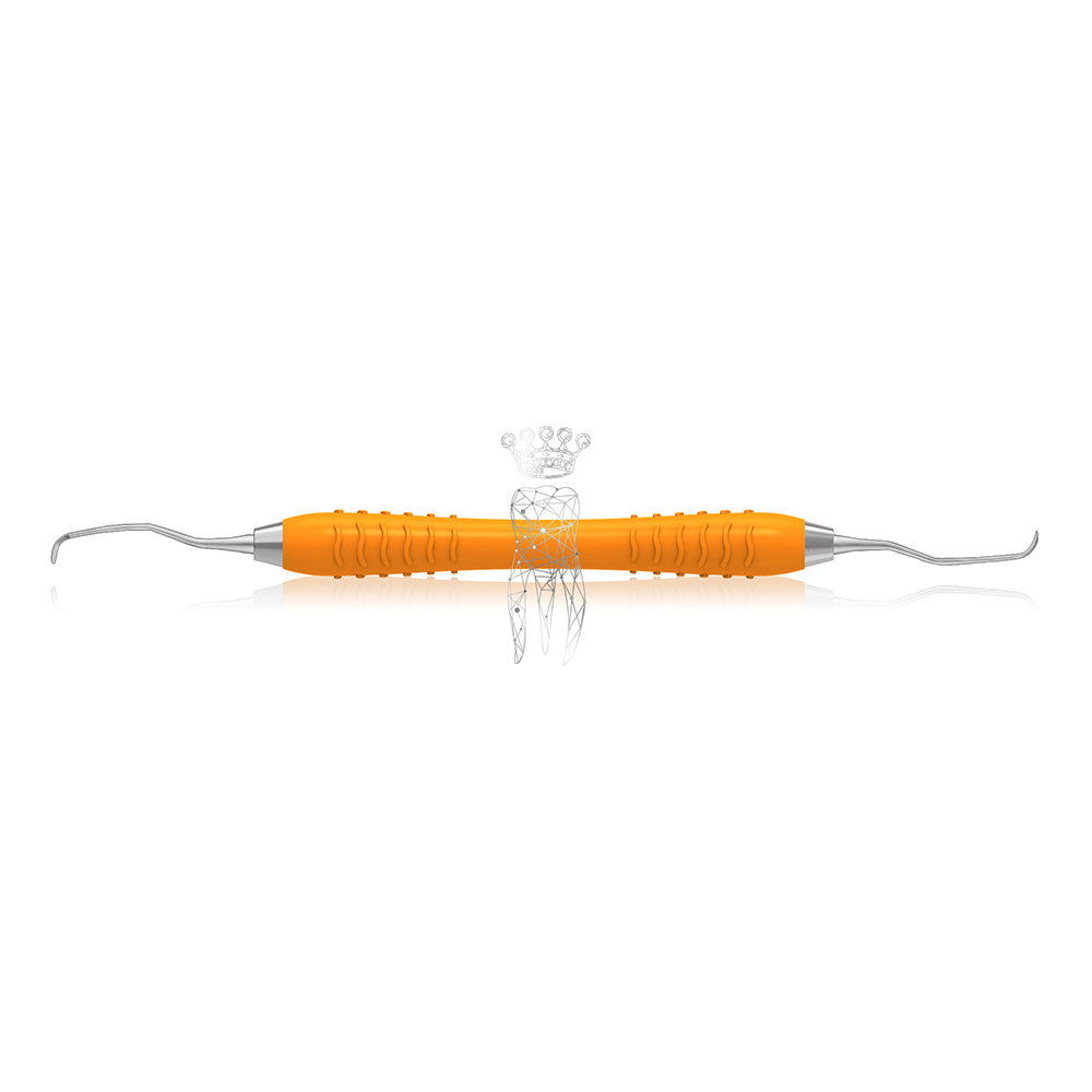 Kürette Gracey Mini Five 972 11-12 Liquid Steel Griff Silikon orange, Stück
