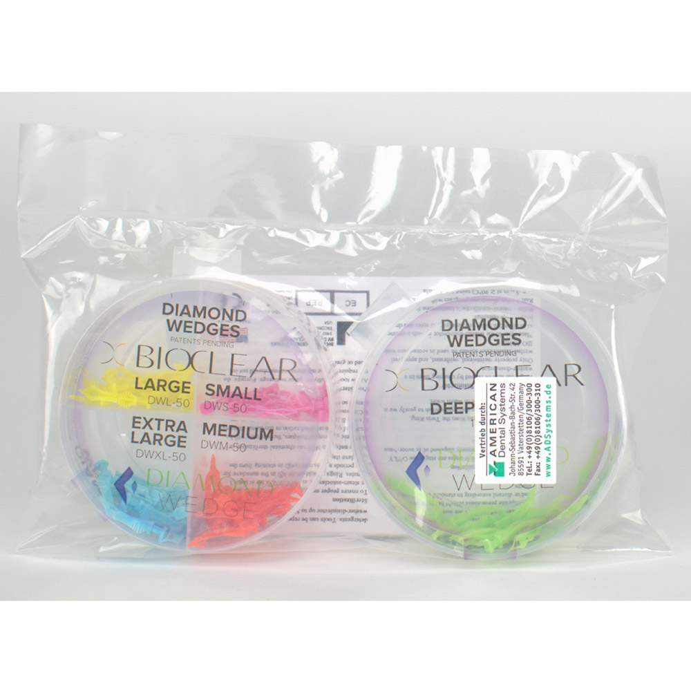 Bioclear Diamond Wedge, 80 Stück sortiert